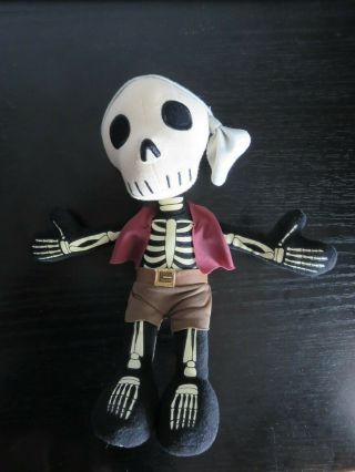Rare Disney Parks Exclusive Pirates Of The Caribbean Skeleton 9 " Plush Soft Toy
