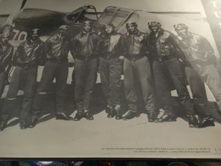 Tuskegee Airmen Poster W/ P - 40 Warhawk Wwii 36x24 National Air & Space Museum