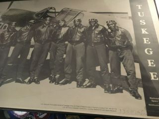 TUSKEGEE AIRMEN POSTER W/ P - 40 WARHAWK WWII 36x24 NATIONAL AIR & SPACE MUSEUM 2