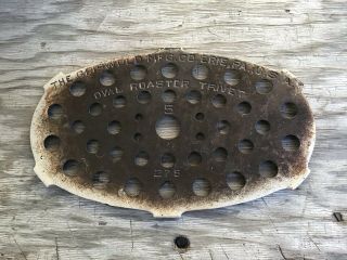 VINTAGE GRISWOLD No.  5 CAST IRON DUTCH OVEN OVAL ROASTER AND TRIVET VERY RARE 9