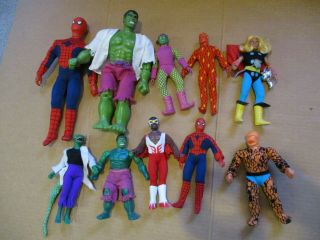 Mego Marvel Superhero Action Figures,  Vintage 1970s: Spider - Man,  Hulk,  Many More