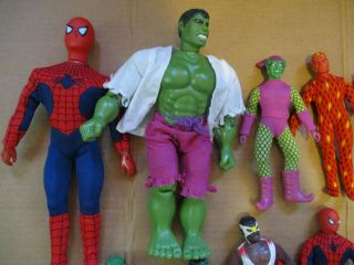 Mego Marvel superhero action figures,  vintage 1970s: Spider - man,  Hulk,  many more 2