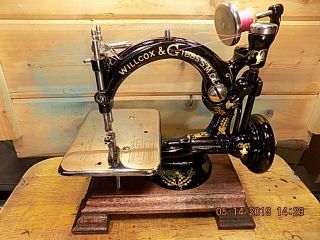 Antique Hand Crank Willcox Gibbs Sewing Machine.  Restored 1878