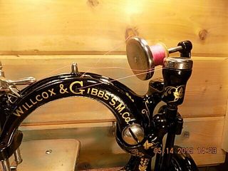 Antique Hand Crank Willcox Gibbs sewing machine.  RESTORED 1878 4
