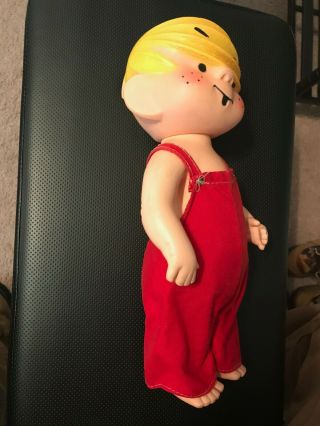 1958 DENNIS THE MENACE VINTAGE TOY DOLL IN RED OVERALLS 4