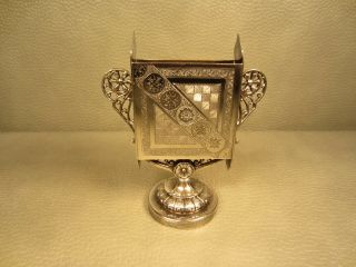 Antique James Tufts Silverplated Playing Cards Or Business Card Holder
