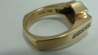 Harley Davidson RARE Men ' s 14kt Yellow Gold Diamond Ring by Syd Curtis 1/2ct 2 4