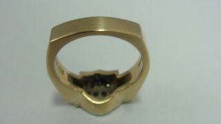 Harley Davidson RARE Men ' s 14kt Yellow Gold Diamond Ring by Syd Curtis 1/2ct 2 5