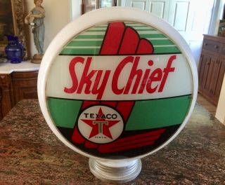 A,  Barn Find Texaco Sky Chief All Glass Gas Pump Globe Oil Vintage