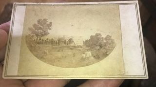 Antique 1860’s Civil War Era Cdv Photo School Baseball Game