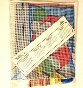 Sunset Needlepoint Xmas Stocking Kit Santa On Rooftop 6020 18 