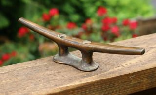 Vtg Bronze/brass Wilcox Crittenden Boat Cleat,  8 ",  Sailboat