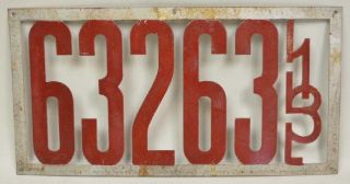 1913 Illinois Die Cut Ventilated Front License Plate Antique Automobile