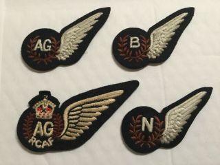 Group Of Wwii Great Britain Raf Rcaf Wings