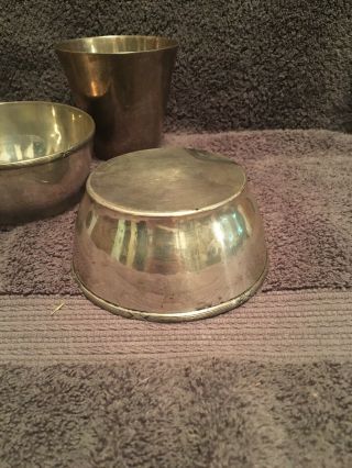 Sterling Silver Bowls & Cup Merj & Unknown 410 Grams 2