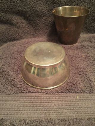 Sterling Silver Bowls & Cup Merj & Unknown 410 Grams 3
