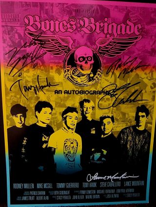 Signed Bones Brigade Poster,  Skateboarding,  Powell Peralta,  Skate Caballero Hawk