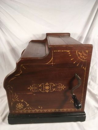 Antique 1800s FANCY Mechanical Celestina Organette Musical Instrument Music Box 3