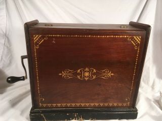 Antique 1800s FANCY Mechanical Celestina Organette Musical Instrument Music Box 4