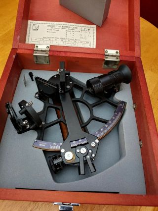 Tamaya Micrometer Marine Sextant W/ Case Telescopes 3x From Japan 1978