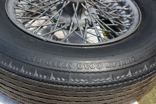 Vintage Austin Healey Wire Wheel Tire Dunlop Rs5 5.  90 - 15 Vintage Orig