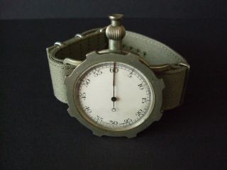 Vintage WW2 Military Bomber Timer Stopwatch Fly back Return Swiss Made 11