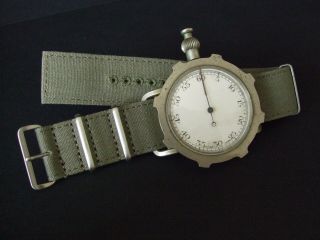 Vintage Ww2 Military Bomber Timer Stopwatch Fly Back Return Swiss Made