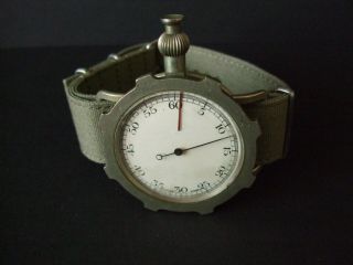 Vintage WW2 Military Bomber Timer Stopwatch Fly back Return Swiss Made 2