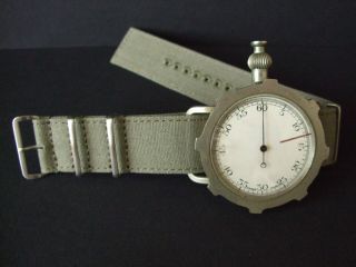 Vintage WW2 Military Bomber Timer Stopwatch Fly back Return Swiss Made 4