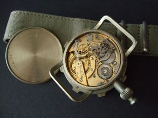 Vintage WW2 Military Bomber Timer Stopwatch Fly back Return Swiss Made 7