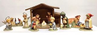 Goebel The Berta Hummel Nativity 13 Pc.  Porcelain Nativity Set Collectible Vtg