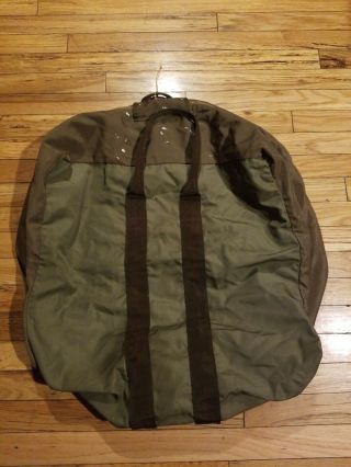 Vintage Ww2 Us Navy Parachute Traveling Bag 54330 - 32 Usn Olive Drab Canvas