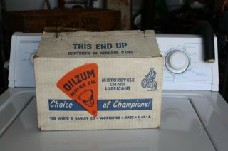 Vintage N.  O.  S Case Of Oilzum Motorcycle Chain Spray Cans Harley Davidson