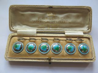 Jewellery Box Of 6 Solid Silver Gentleman 
