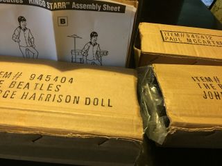 Incredibly RARE BEATLES HAMILTON DOLLS FIRST ISSUE FIGURES IN BOXES 2