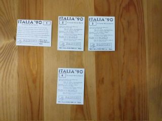 Panini WC ITALIA 90 FULL SET STICKERS (1 - 448) WITH ORIGINAI BLACK BACKSIDES RARE 3