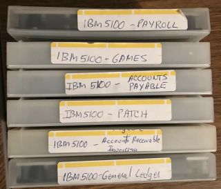 Vintage Ibm 5100 Personal Computer Data Cassettes Tapes Games Programs