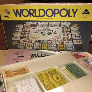 Worldopoly Monopoly Style Vintage Board Game 1985 Oop Collectible Rare