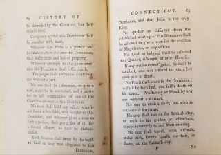 1781 Peters History of Connecticut,  VERY RARE First Edition 5