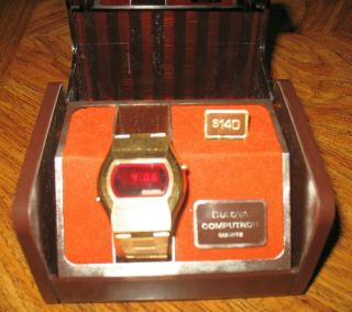 Vintage Bulova Computron Quartz Led Watch Box Cells