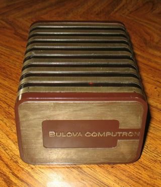 Vintage Bulova Computron Quartz LED Watch Box Cells 8