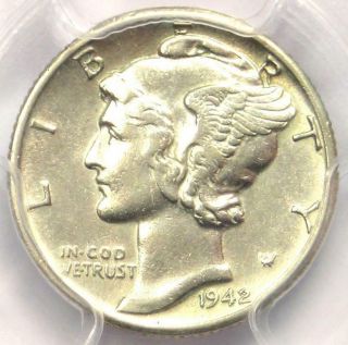 1942/1 - D Mercury Dime 10c - Pcgs Au Details - Rare Overdate Variety Coin