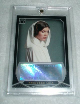 2007 Carrie Fisher Princess Leia Topps Stars Wars 30th Rare 1/1 Card