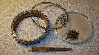 Vintage Banjo Rim Assembly,  1920s Vega Tubaphone Style S,  10 - 1/8 "