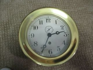 Chelsea 6 " Ships Clock.  Brass Case.