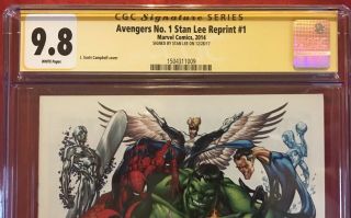 Avengers 1 RARE CAMPBELL VARIANT SDCC Ed.  & Signed by STAN LEE CGC SS 9.  8 HOT 4