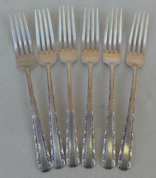 6 Towle Sterling Silver Dinner Forks In The Candlelight Pattern 275 Grams