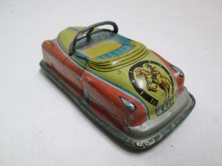 Vintage TIN LITHO FRICTION CONVERTIBLE COWBOY CAR 1952 - MADE IN JAPAN 3