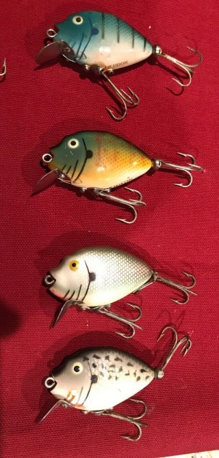 COMPLETE SET of 7 Vintage HEDDON 9630 PUNKINSEED SPOOK Antique Fishing Lures 5 6