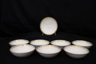53pc Vintage Royal Doulton China GOLD LACE Pattern H4989 Service for 8,  England 10
